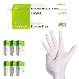 دستکش لاتکس بدون پودر کسری طب
