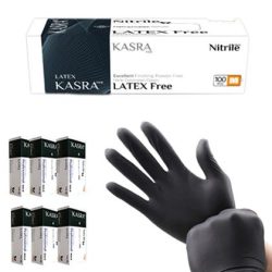 دستکش نیتریل مشکی کسری طب